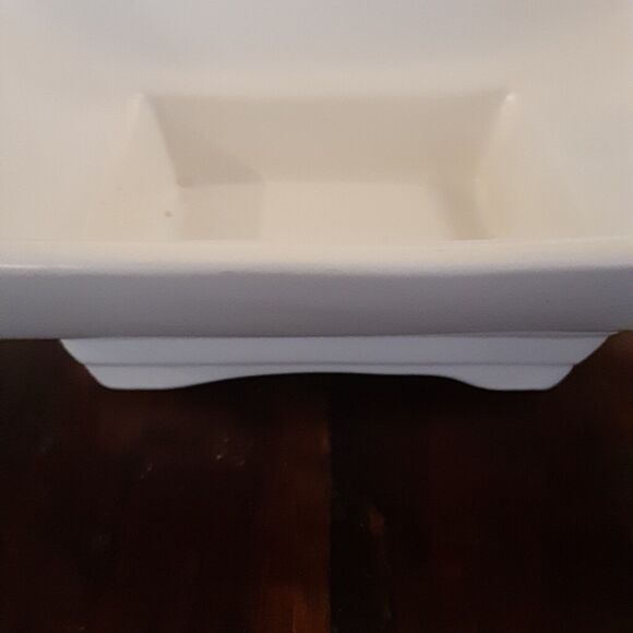 Vintage Mid Century Mcoy Planter USA Low Level Centerpiece/Side Table White - Picture 2 of 8